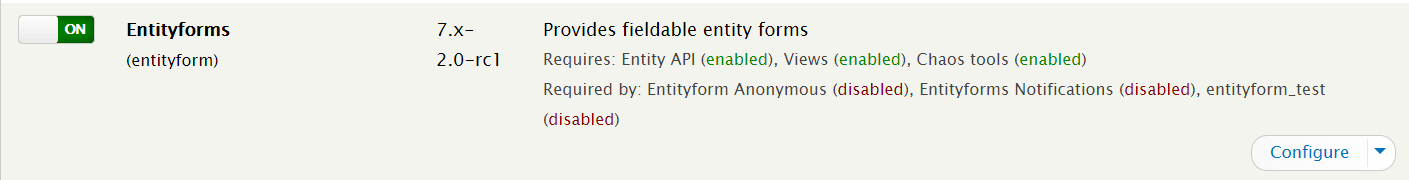 Download and Install Entityform Module for Drupal