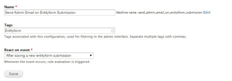 Create rule to react on new entity form submissions